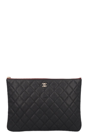 CHANEL Pochette Large Caviar Black