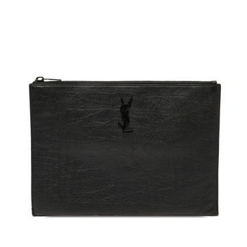 Classic Monogram Zip Pouch Leather Medium
