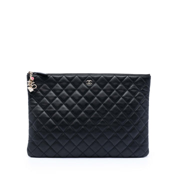 O Case Clutch Quilted Lambskin Large