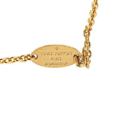Gold Louis Vuitton Gold Plated Essential V Necklace