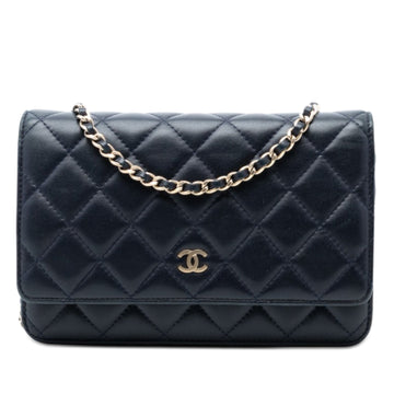 Wallet on Chain Quilted Lambskin