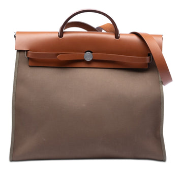 Herbag Zip Leather and Toile 39