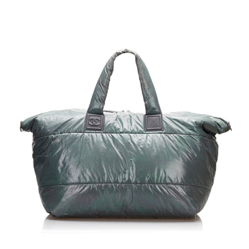 Chanel Coco Cocoon Travel Bag Green Leather