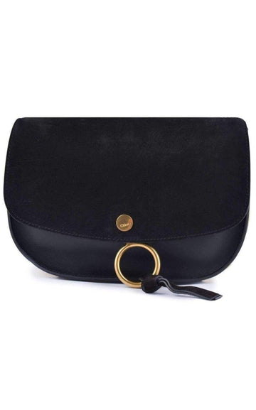 Kurtis Black Leather and Suede Bag