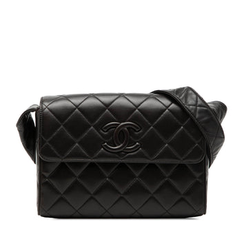 Vintage Covered CC Flap Bag Quilted Lambskin Medium