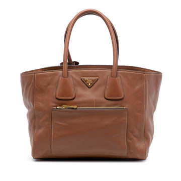 Front Pocket Wing Convertible Tote Soft Calf