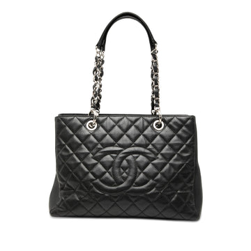 Grand Shopping Tote Quilted Caviar