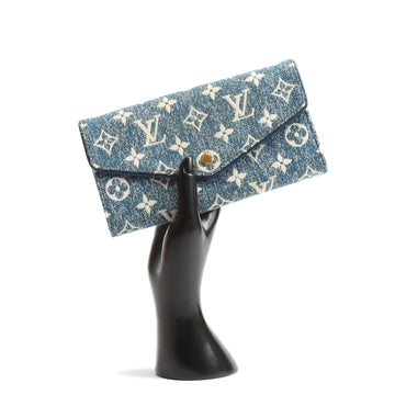 LOUIS VUITTON Jacquard Leather/denim Sarah Wallet