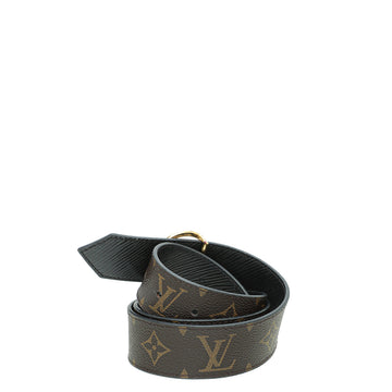 Louis Vuitton Monogram Black Circle Buckle Reversible 35mm Belt 30