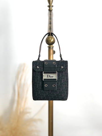 Christian Dior Street Chic Small Handbag Vanity bag Black Vintage 525v32