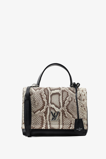 Louis Vuitton Black Python & Calfskin Lockme II Bag