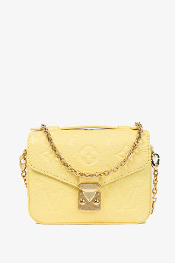 Louis Vuitton Micro Metis Jaune Monogram Empreinte Leather Mini Bag