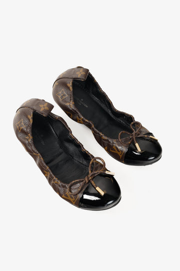 Louis Vuitton Flirty Monogram Canvas Cap-Toe Bow Flats