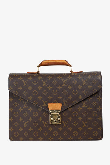 Louis Vuitton Vintage Brown Monogram Canvas Briefcase