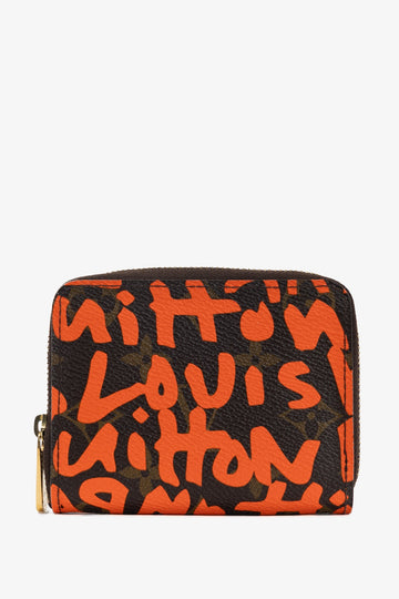 Louis Vuitton Zippy Orange Monogram Graffiti Coin Purse
