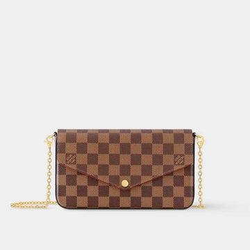 Pochette Félicie Handbag Damier Ebene Canvas