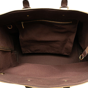 Brown Louis Vuitton Damier Ebene Greenwich PM Travel Bag