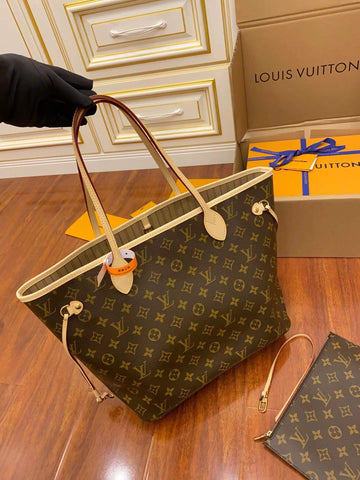 M40995 NEVERFULL MM MONOGRAM APRICOT INSIDE  quality