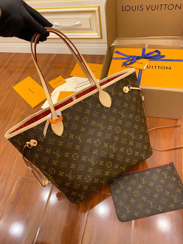 M41177 NEVERFULL MM monogram red INSIDE  quality