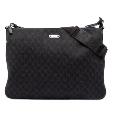 Zip Top Messenger Bag GG Coated Canvas Large