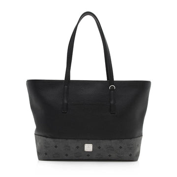 MCM Leather Visetos Wilder Medium Shopper Tote (SHF-12436)