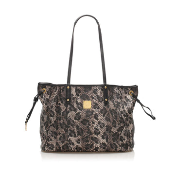 MCM Visetos Leopard Print Leather Tote Bag (SHG-11476)