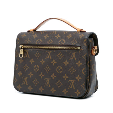 Brown Louis Vuitton Monogram Pochette Metis Satchel