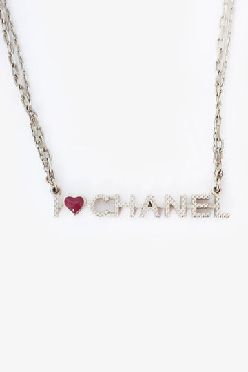 Chanel Gold-Tone 'I Heart Chanel' Necklace