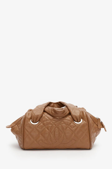 Chanel Brown Quilted Caviar Leather Timeless Bowler New 1:1 Bags