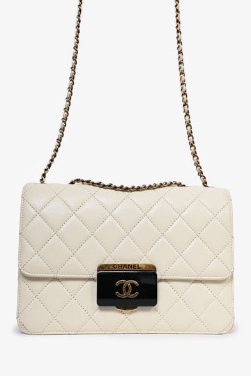 Chanel 2016 Cream Leather Beauty Lock Flap Shoulder New 1:1 Bags