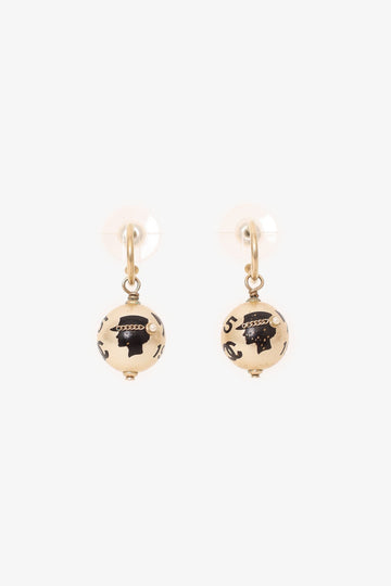 Chanel Pearl Ribbon Pearl 5 Earrings