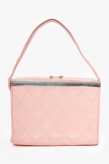 Chanel 1996-97 Pink Quilted Lambskin Vanity Box