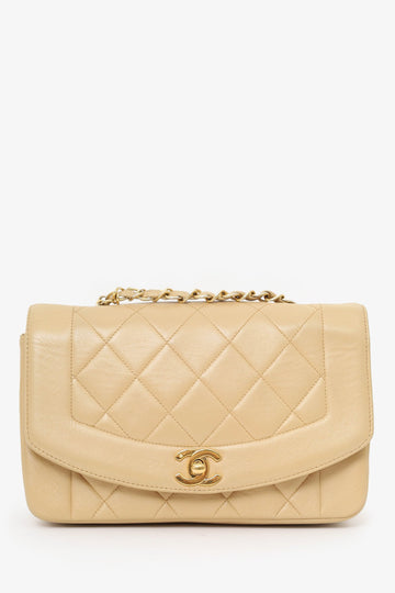 Chanel Beige Lambskin Small Diana Flap New 1:1 Bags