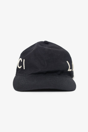 Gucci Black Canvas 'Loved' Embroidered Baseball Cap Size S