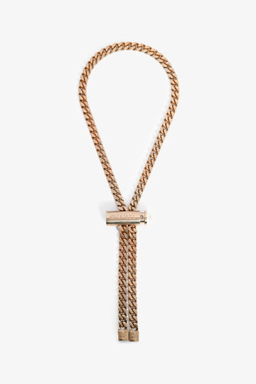 Chanel Gold Tone Chain Link CC Logo Necklace