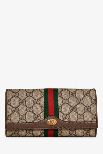 Gucci Monogram Ophidia Chain Wallet