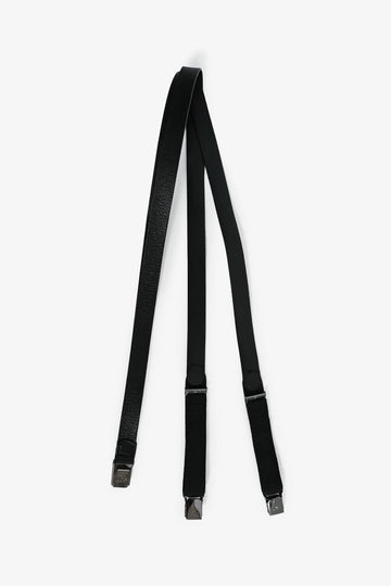 Chanel Black Leather CC Suspenders