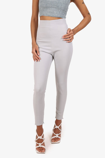 Gucci Light Grey Buckle Detail Leggings Size 40