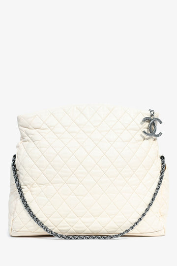 Chanel 2008-09 White Lambskin Quilted Paris-Moscou Red Square Kremlin Tote
