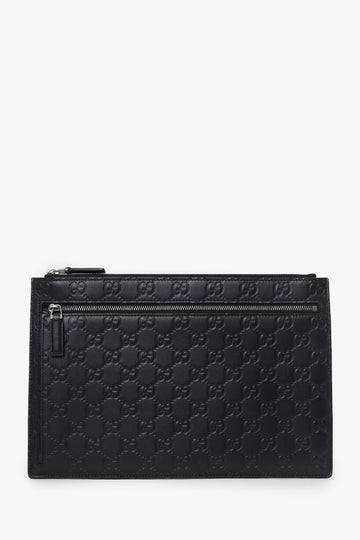 Gucci Black GG Supreme Signature Portfolio
