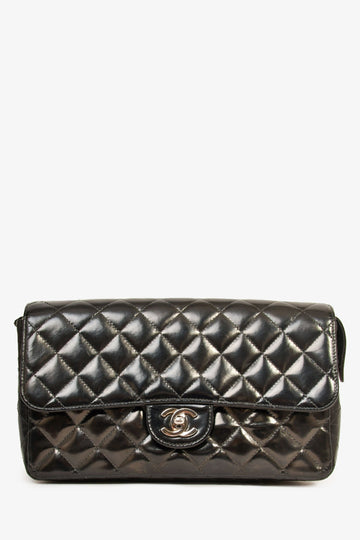 Chanel 1996-7 Black Quilted Leather Flap Zip Backpack (Refurbished)