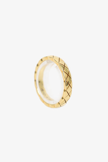 Chanel 18K Yellow Gold 18K Mini Version Coco Crush Ring Size 50