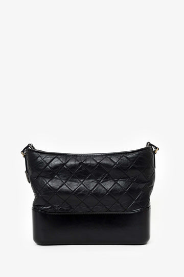 Chanel 2018 Black Leather Quilted Medium Gabrielle Crossbody New 1:1 Bags