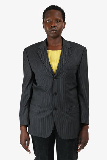Gucci Vintage Black/White Pinstripe Blazer Size 50 Mens