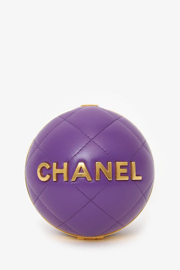 Chanel 2022 Purple Paris-Le19M Coco Sphere Minaudiere New 1:1 Bags