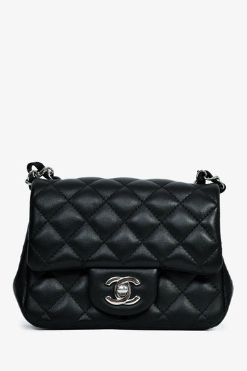 Chanel 2021 Black Lambskin Mini Square Crossbody New 1:1 Bags
