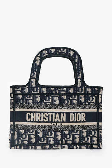Christian Dior 2019 Navy Oblique Mini Book Tote