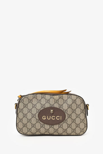 Gucci Brown Neo Vintage Messenger Bag With Web Strap
