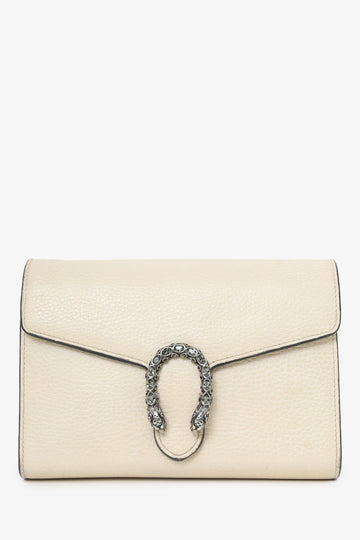 Gucci White Leather Dionysus Wallet On Chain