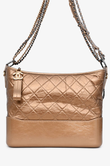 Chanel 2017-18 Gold Medium Gabrielle Hobo